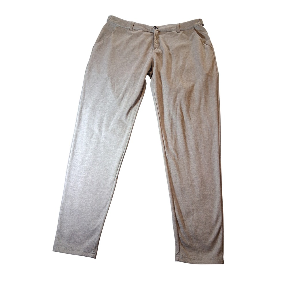 YoungLA 614 Woven Joggers Mens 38x32 Slim Fit Tapered Stretch Pants Tan YLA2112